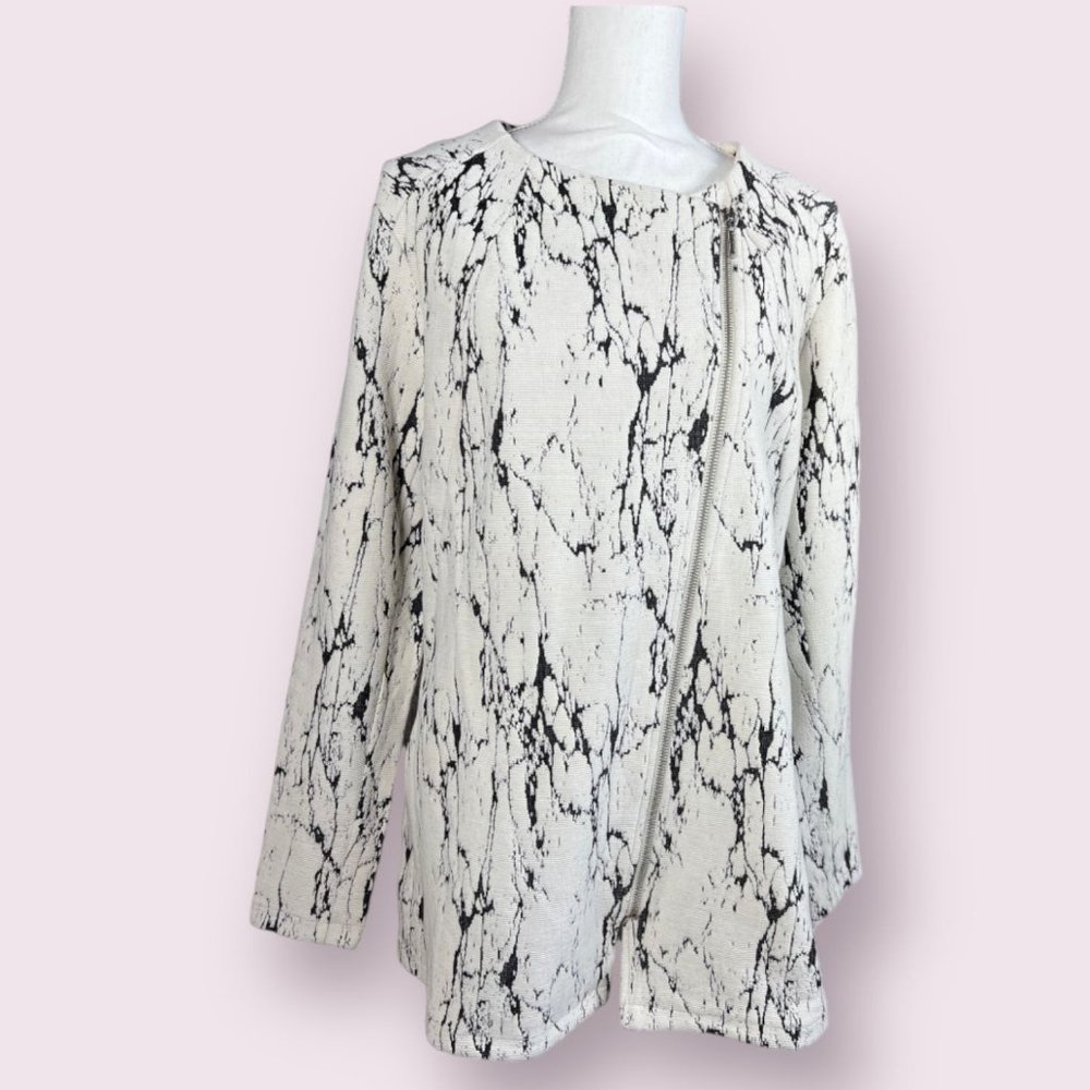 H‎ by Halston Asymmetrical Zip Blazer/Tunic